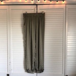 Olive Green Dressy Joggers